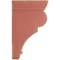 Ekena Millwork 2 1/2"W x 5 1/2"D x 10"H Medium Rojas Wood Vintage Decor Corbel, Salvage Red CORWD02X05X10RJRD - alternate 2